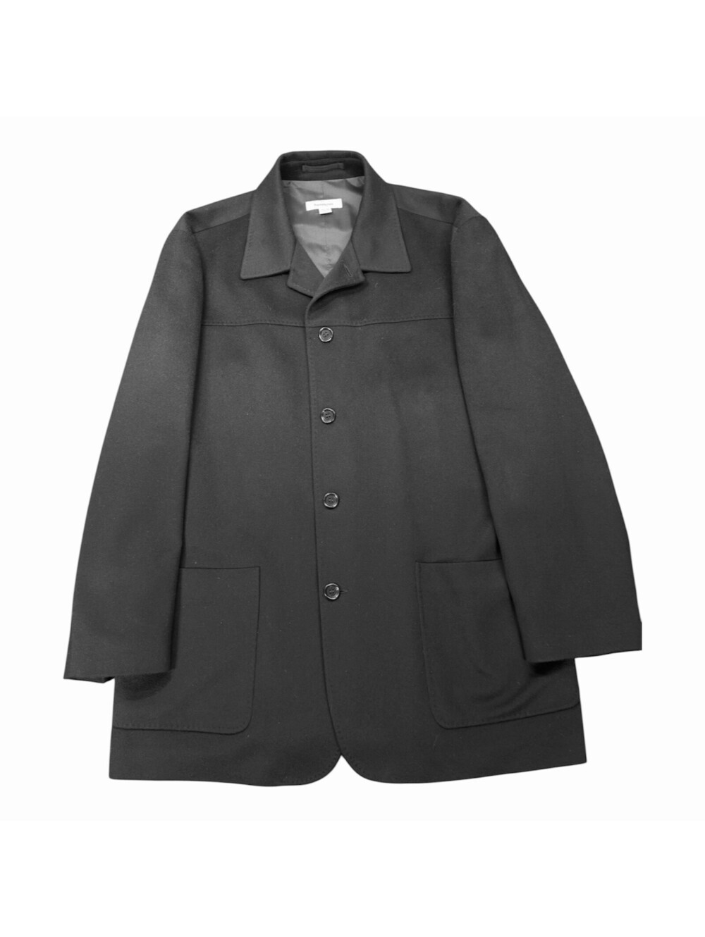 Ermenegildo Zegna 100% Cashmere Overcoat Black IT 56 US XXL Made in Italy NWT